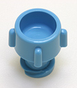 Female non-vented cap, light blue. Material: Polycarbonate. Model 1068