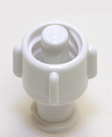 Universal Male/Female non-vented cap, white. Material: Polycarbonate. Model 1088