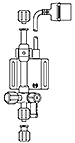 Deltran® Disposable Pressure Transducer with integral stopcock and 3cc flush device. Model DPT-200